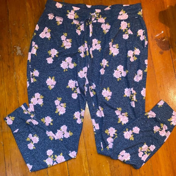 NORDSTROM BP Cozy Blue Floral Lounge Joggers - Picture 4 of 6